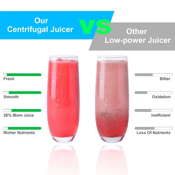 1000W Centrifugal Juicer - 3-Speed Juice Extractor with Wide Feed Chute