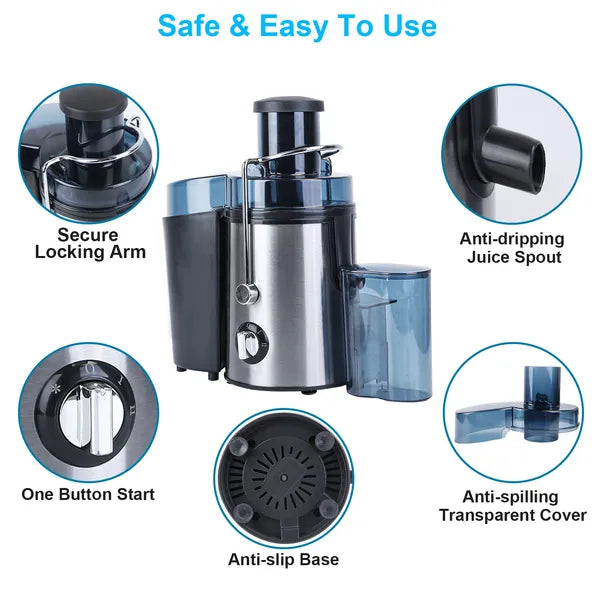 1000W Centrifugal Juicer - 3-Speed Juice Extractor with Wide Feed Chute