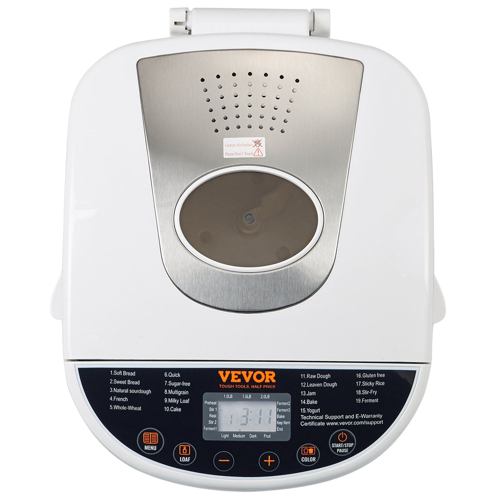 19-in-1 Bread Maker - 2LB, Gluten-Free, Nonstick Ceramic Pan