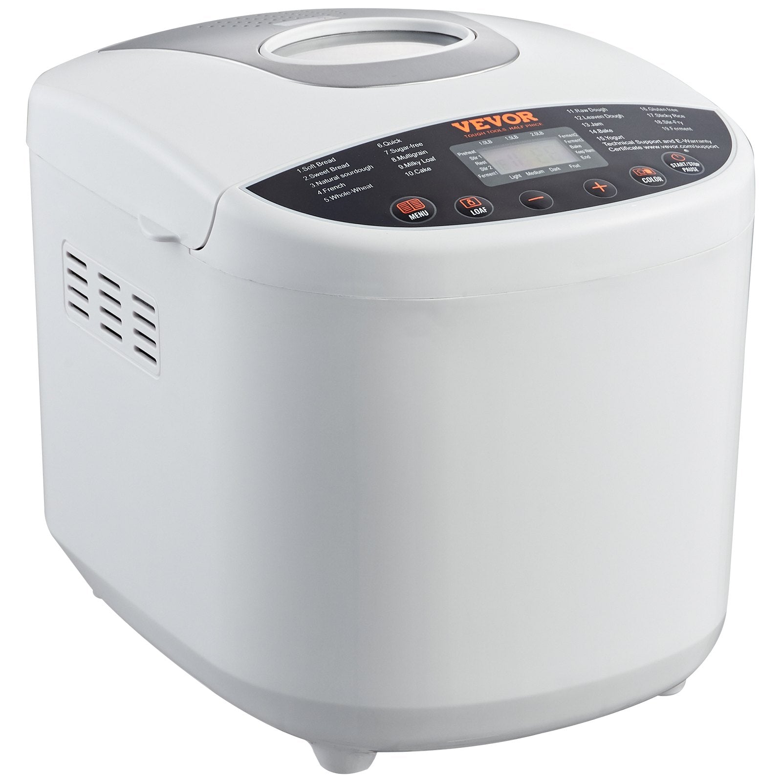 19-in-1 Bread Maker - 2LB, Gluten-Free, Nonstick Ceramic Pan