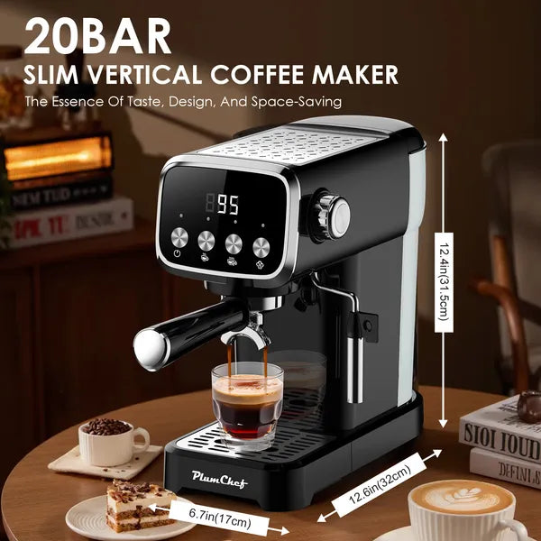 20 BAR Espresso Machine with Milk Frother & Cup Warmer