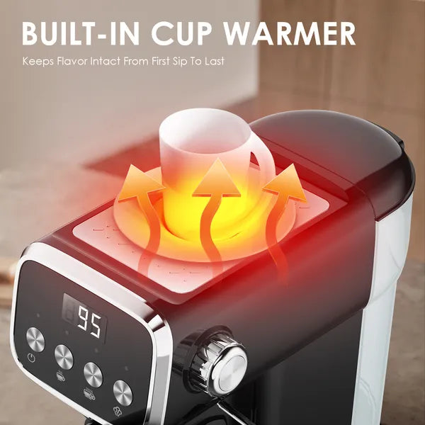 20 BAR Espresso Machine with Milk Frother & Cup Warmer