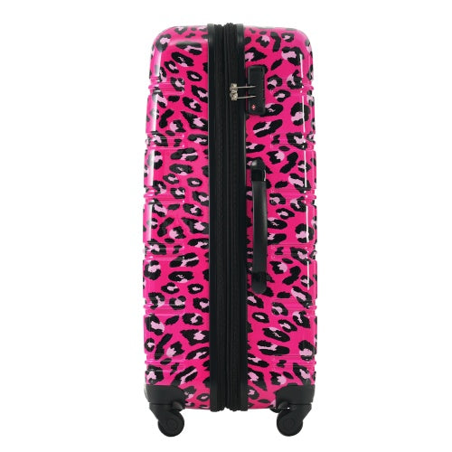 3-Piece Hardshell Luggage Set - TSA Lock, Leopard Print
