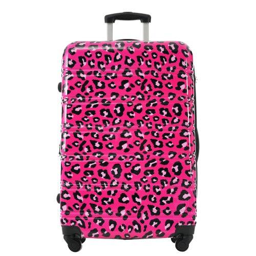 3-Piece Hardshell Luggage Set - TSA Lock, Leopard Print