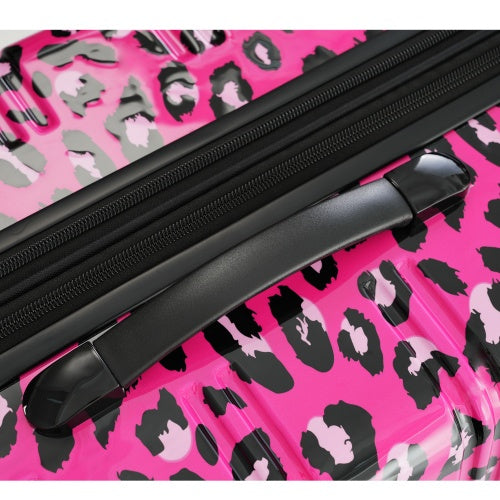 3-Piece Hardshell Luggage Set - TSA Lock, Leopard Print