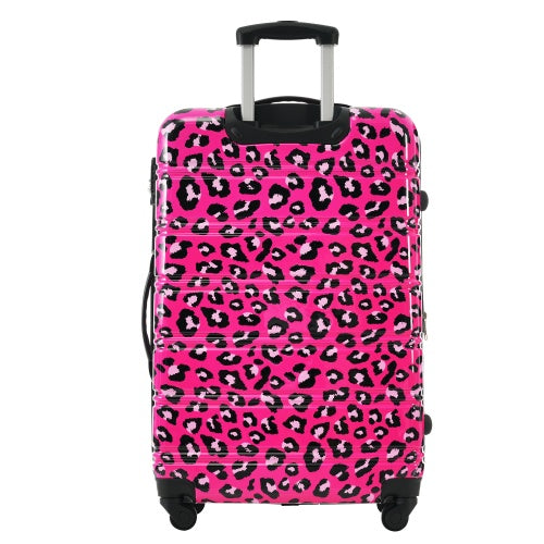 3-Piece Hardshell Luggage Set - TSA Lock, Leopard Print