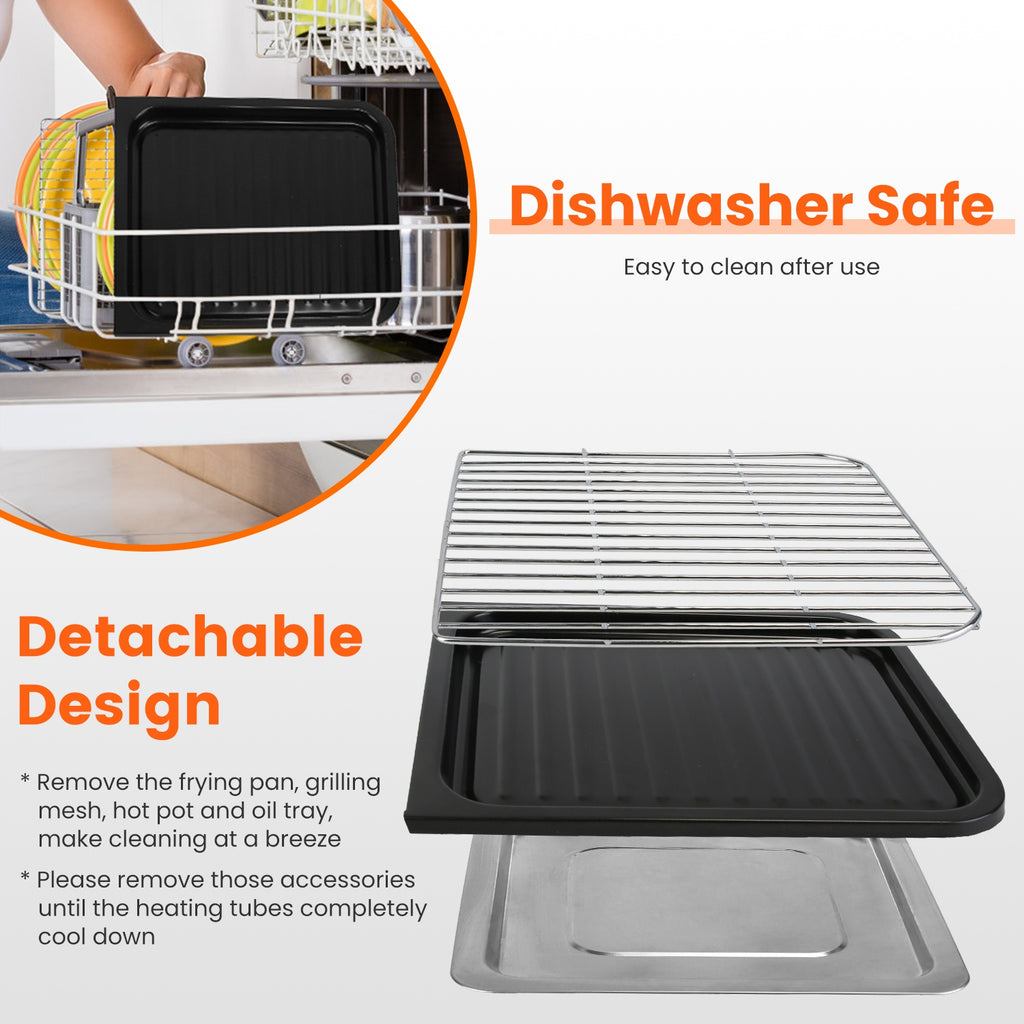 3-in-1 Electric Hot Pot & Grill - 1600W Korean BBQ Combo