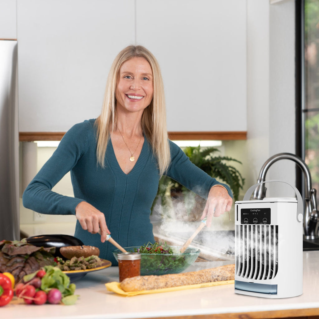 4-in-1 Evaporative Air Cooler Fan - Mist, Humidifier, USB