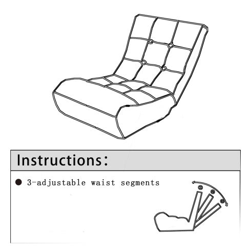 Adjustable Floor Reclining Chair - Foldable Lazy Sofa