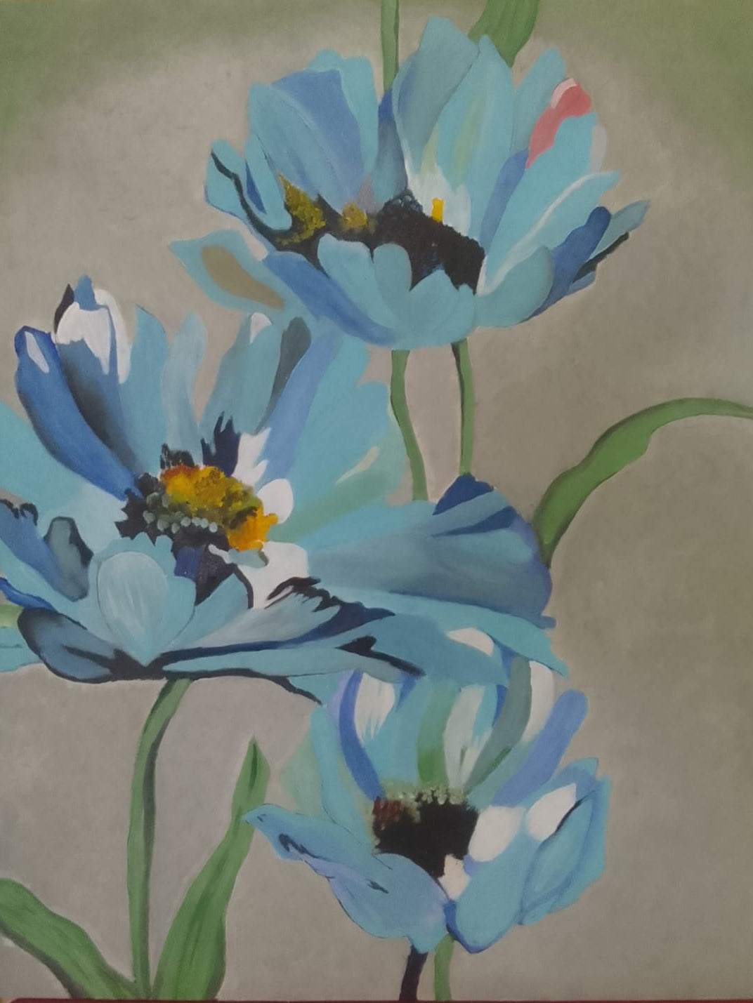 Blue Flower | 16x20 Original Home Decor Painting