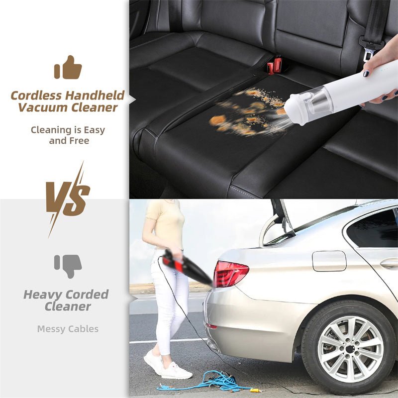 Car Vacuum Cleaner - 10kPa Suction, Blow & Charge Functions