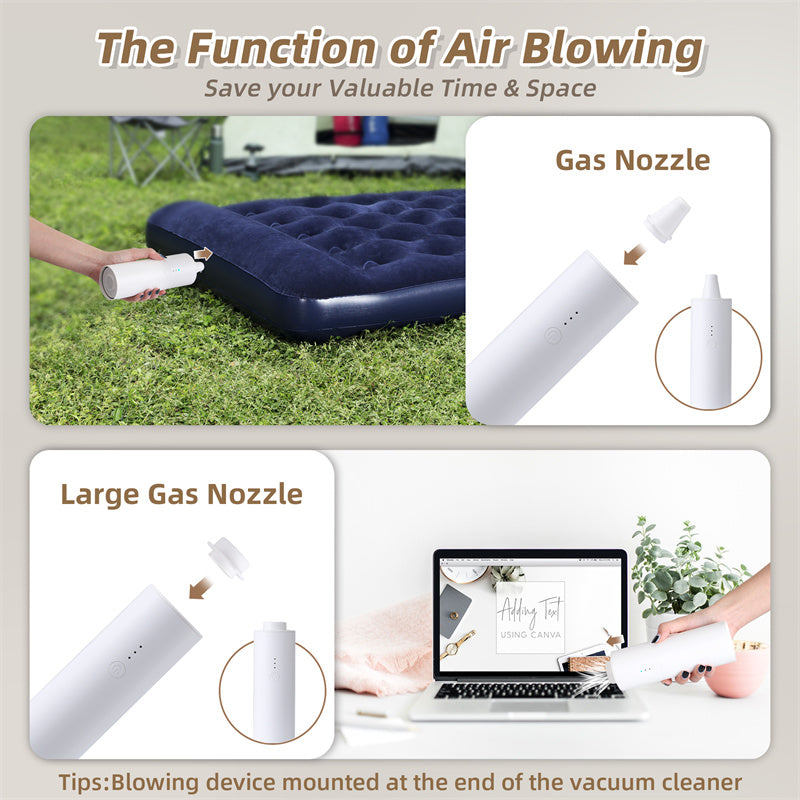 Car Vacuum Cleaner - 10kPa Suction, Blow & Charge Functions