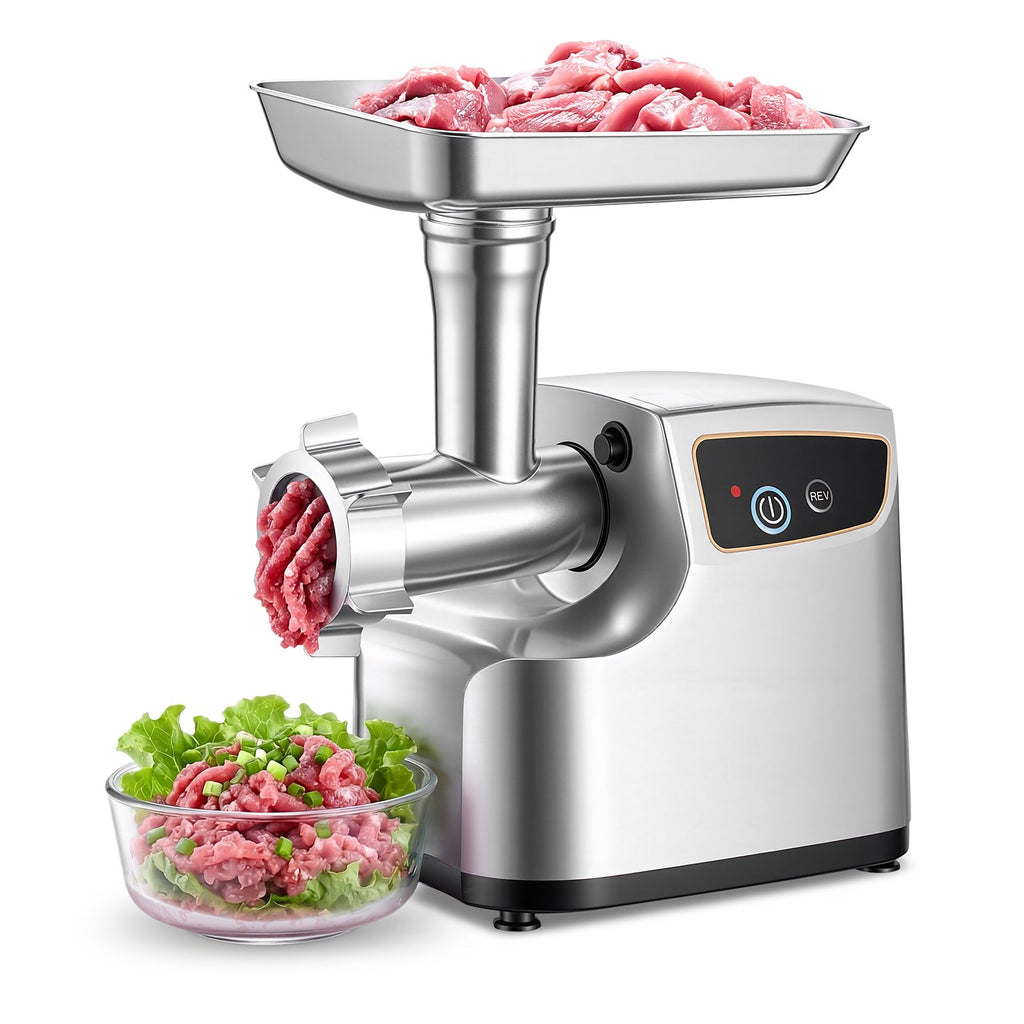 Electric Meat Grinder - 5 lb Capacity, 8-in-1 Mincer with 3 Grinding Plates