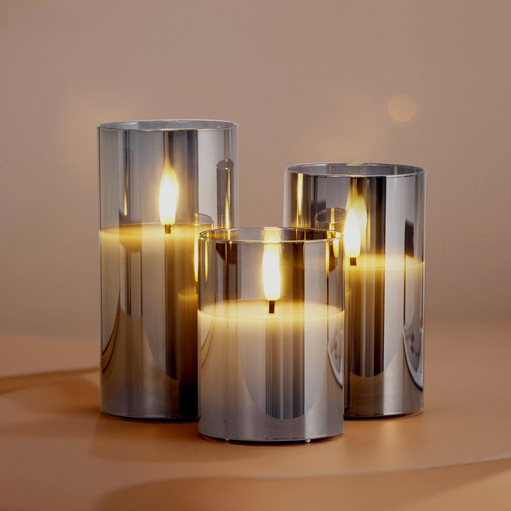 Flameless LED Candles Set of 3 - Remote Control, Battery Operated