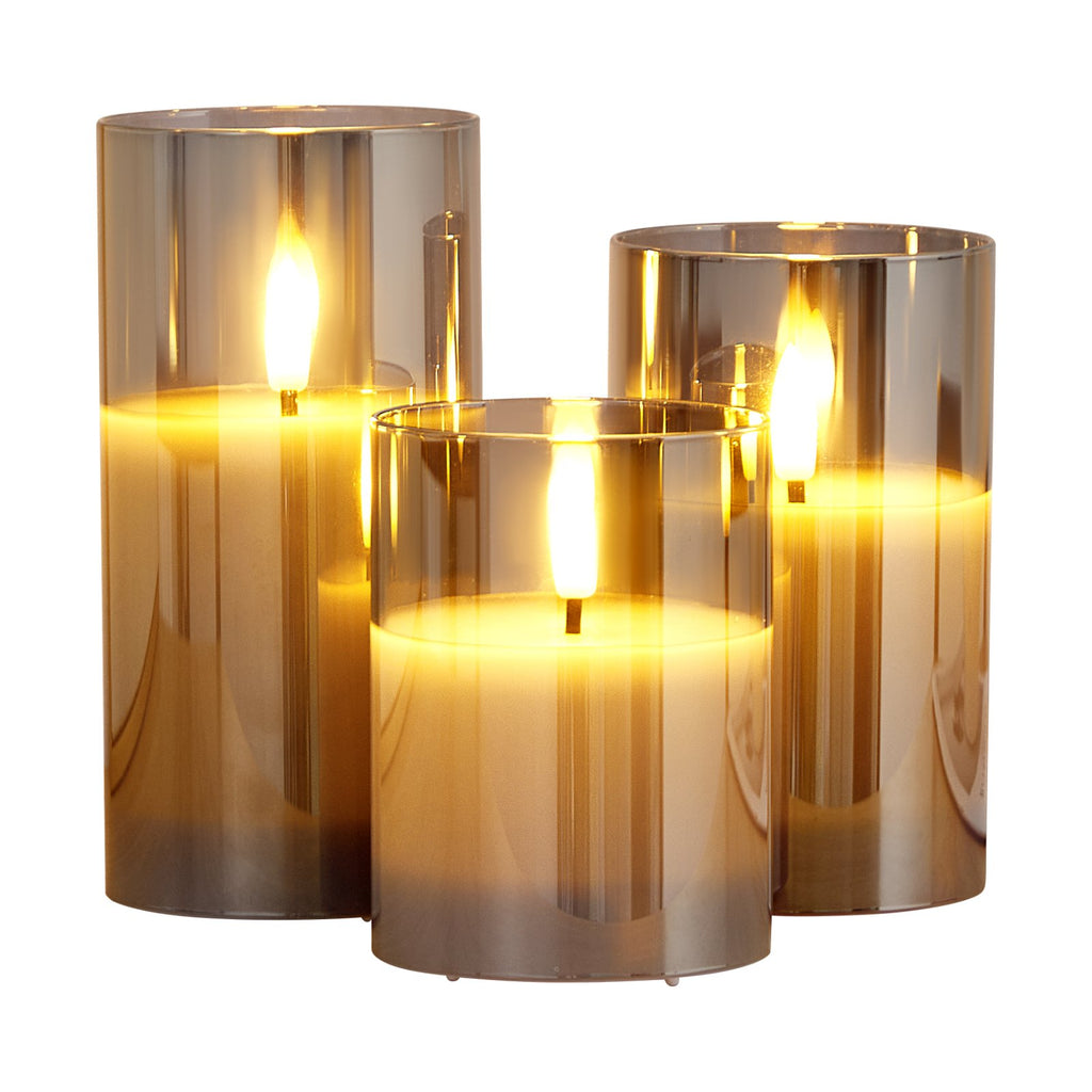 Flameless LED Candles Set of 3 - Remote Control, Battery Operated