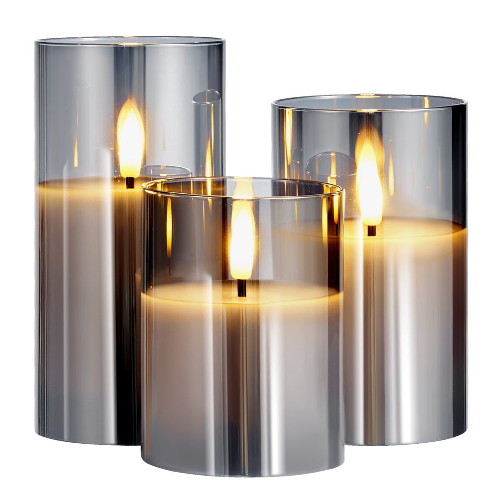 Flameless LED Candles Set of 3 - Remote Control, Battery Operated