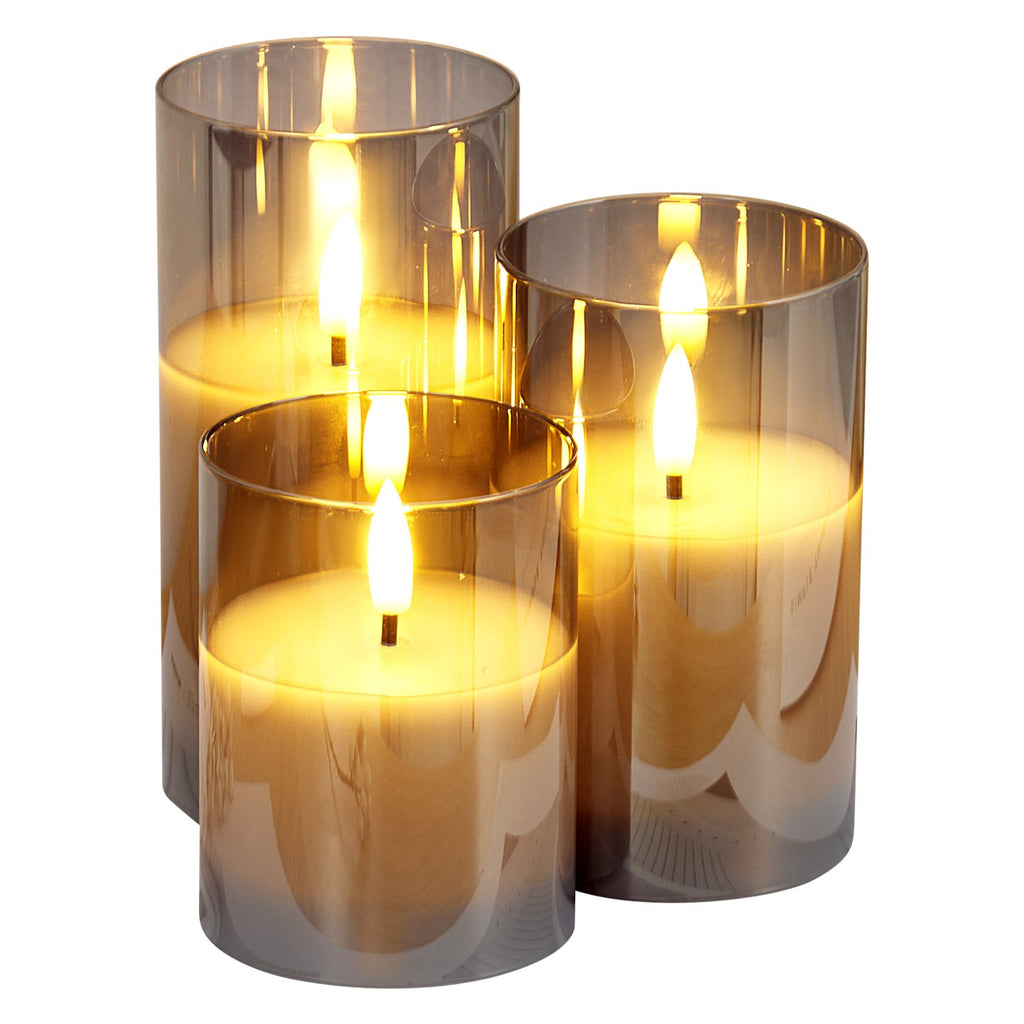 Flameless LED Candles Set of 3 - Remote Control, Battery Operated