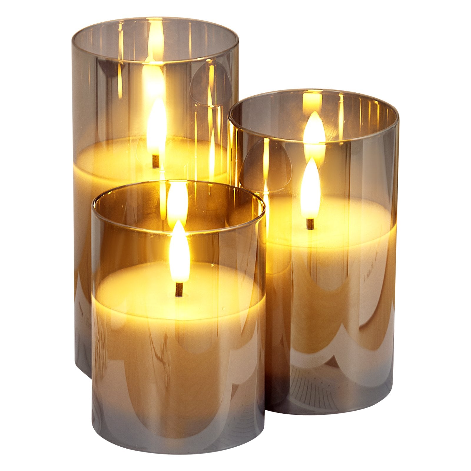 Flameless LED Candles Set of 3 - Remote Control, Battery Operated