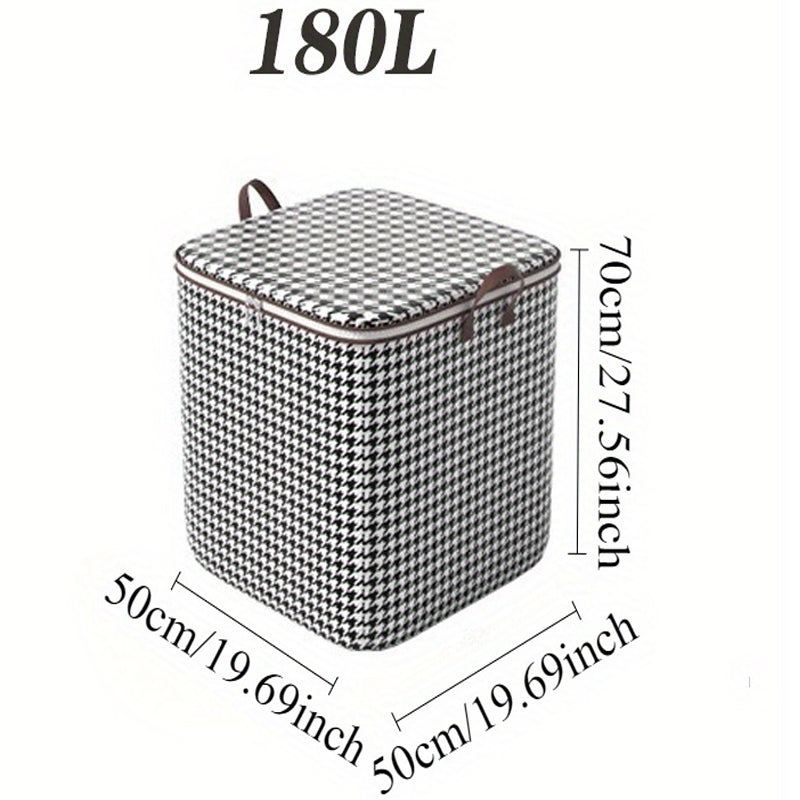 Foldable Storage Bags Set of 3 - 100L 140L 180L Houndstooth