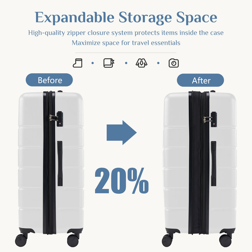 Hardshell Spinner Luggage Set - TSA Lock, 360° Wheels