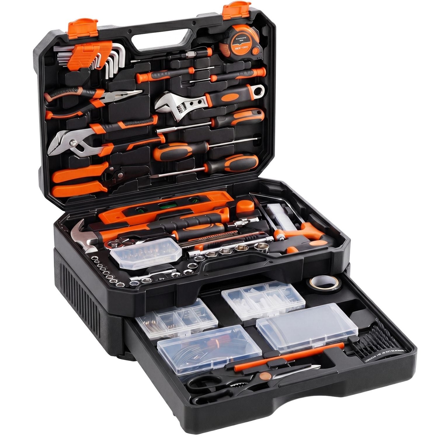 Home & Auto Repair Tool Kit - Complete Set with Drawer Storage Toolbox