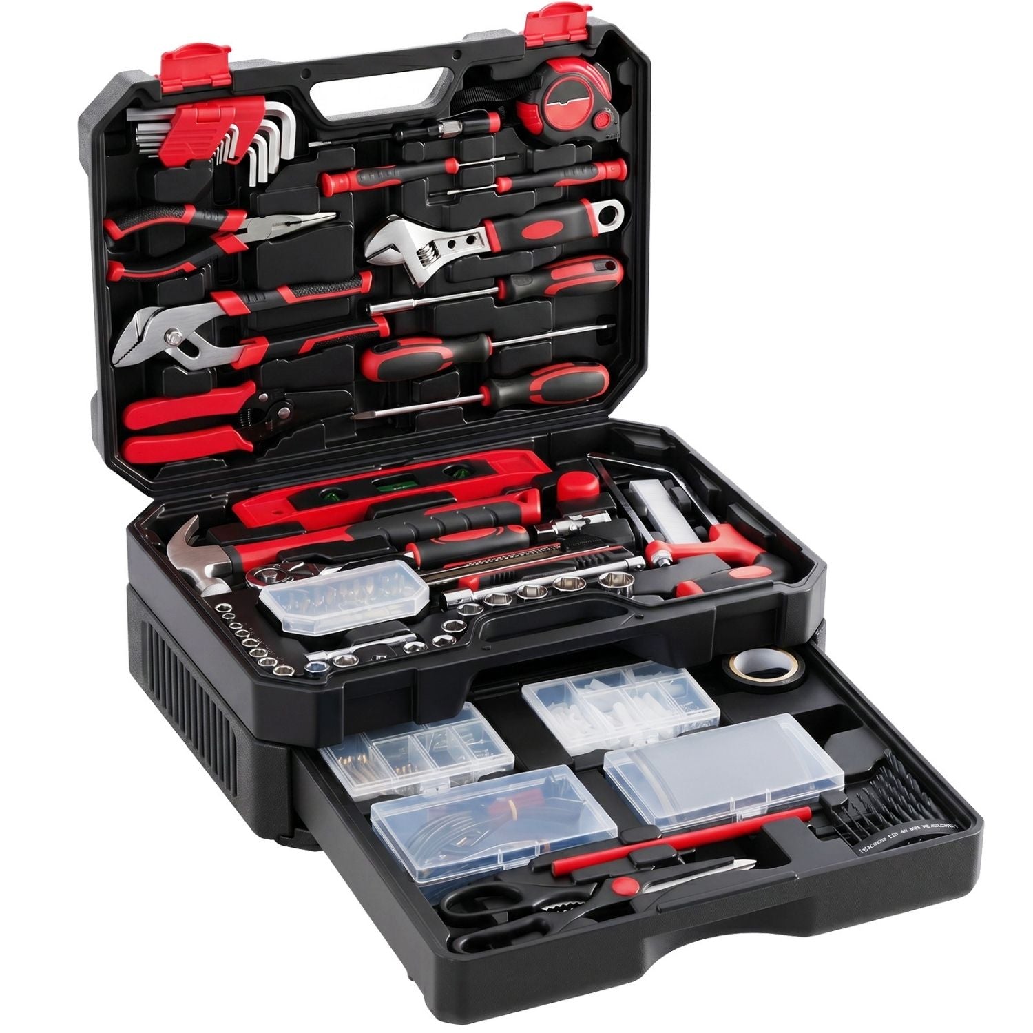 Home & Auto Repair Tool Kit - Complete Set with Drawer Storage Toolbox