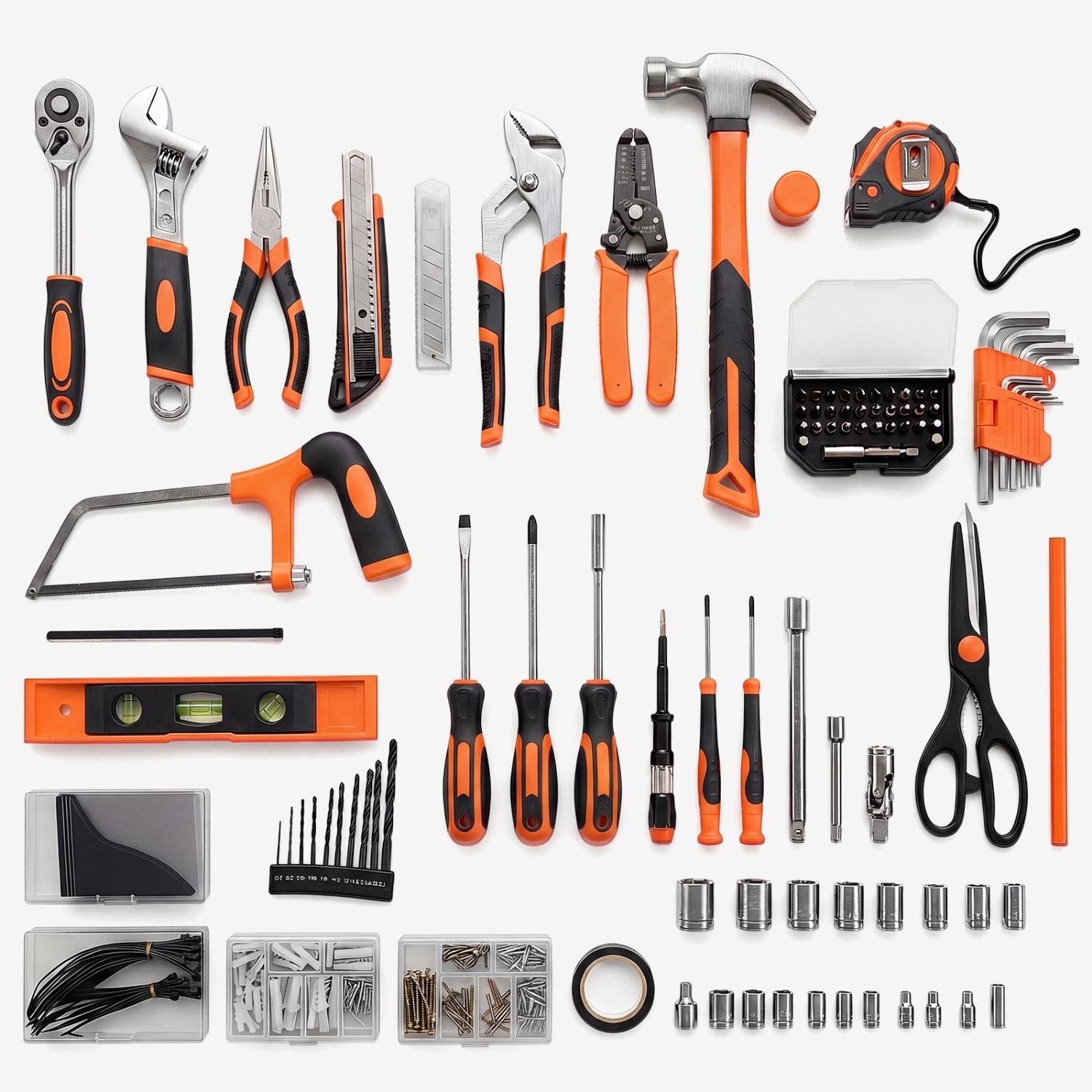 Home & Auto Repair Tool Kit - Complete Set with Drawer Storage Toolbox