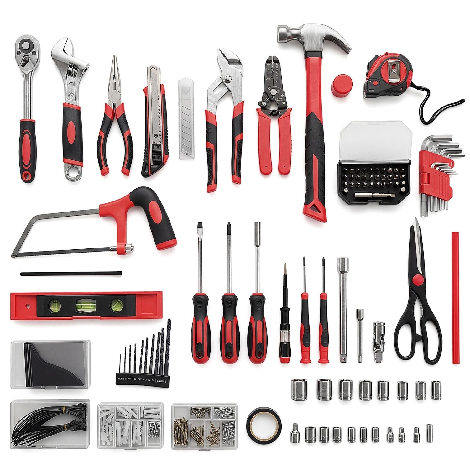 Home & Auto Repair Tool Kit - Complete Set with Drawer Storage Toolbox