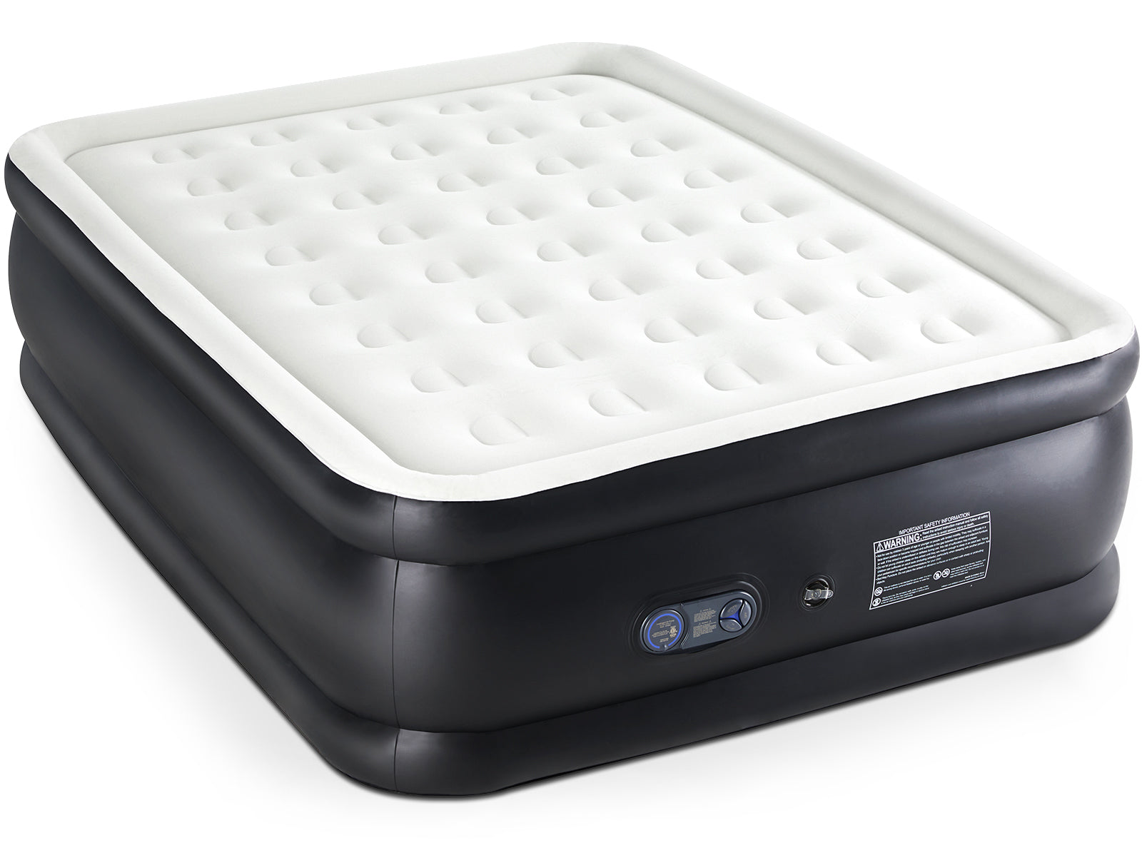 Inflatable Air Mattress with Built-In Pump - Double Height