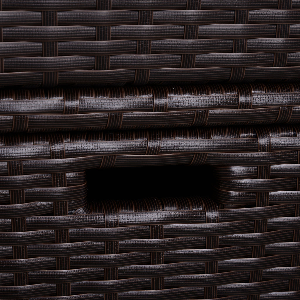 Outdoor Rattan Storage Cabinet - 3-Drawer Wicker Pool Towel Organizer