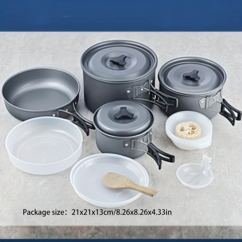 Portable Camping Cookware Set - Folding Pot for 1-3 People