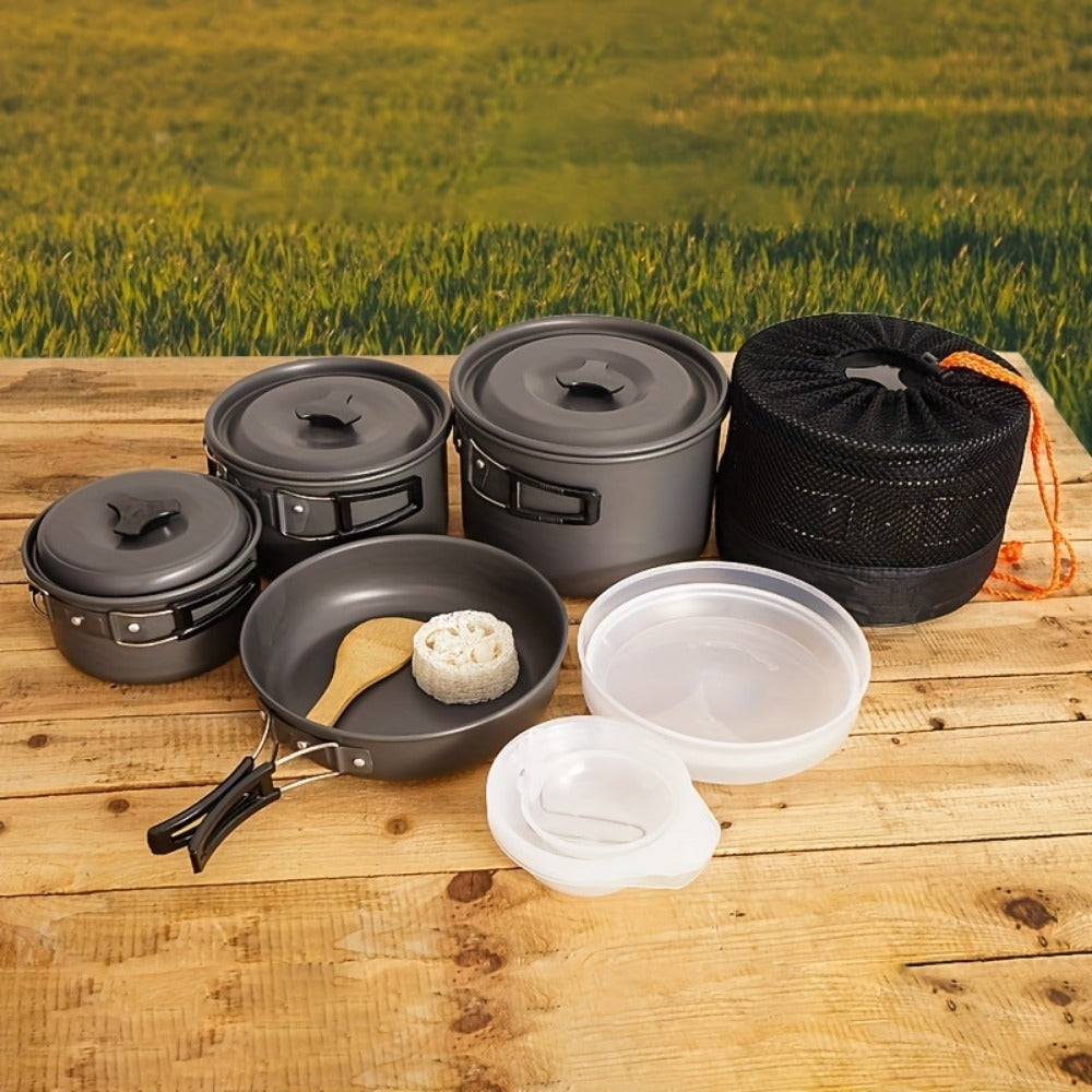 Portable Camping Cookware Set - Folding Pot for 1-3 People