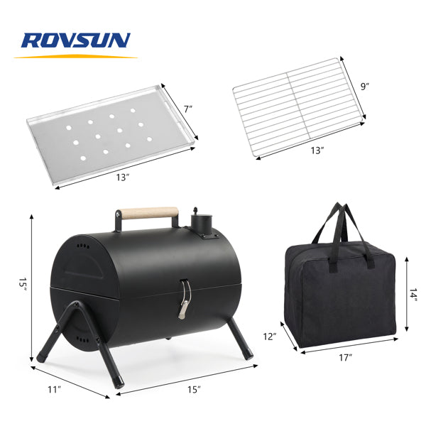 Portable Charcoal Grill - Double-Sided BBQ with Carry Bag