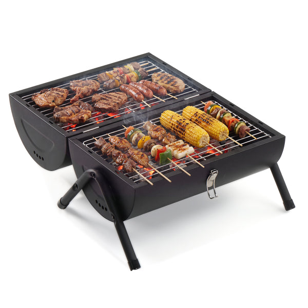 Portable Charcoal Grill - Double-Sided BBQ with Carry Bag