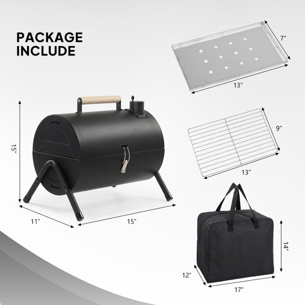 Portable Charcoal Grill - Double-Sided BBQ with Carry Bag