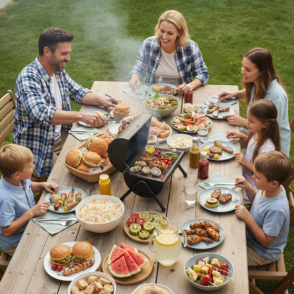 Portable Charcoal Grill - Double-Sided BBQ with Carry Bag