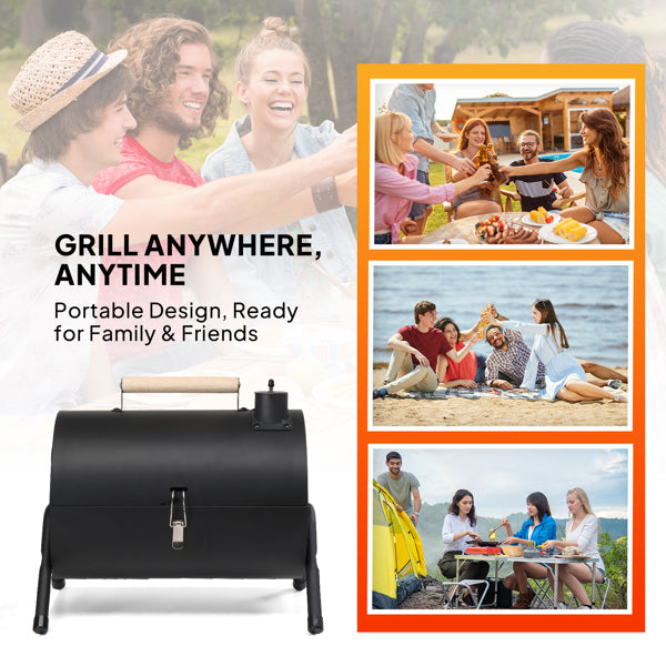 Portable Charcoal Grill - Double-Sided BBQ with Carry Bag