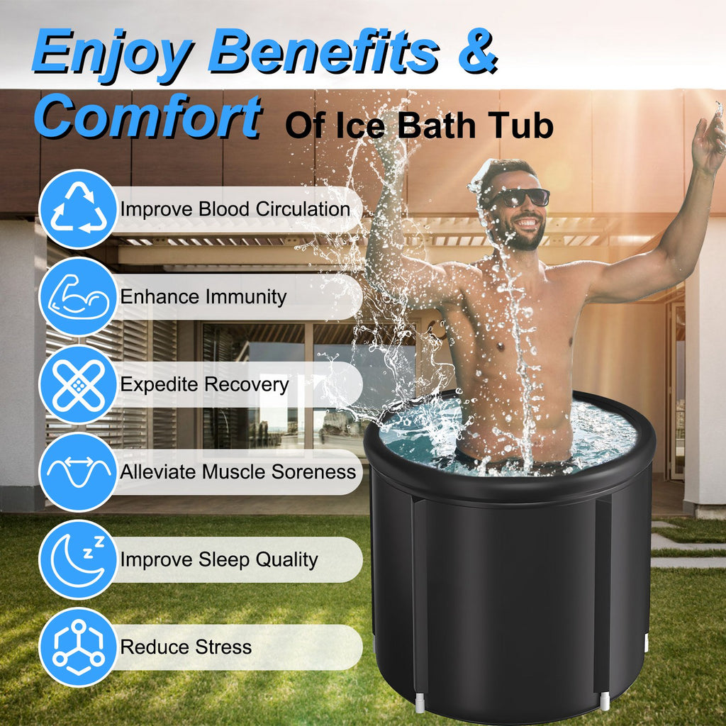 Portable Ice Bath Tub - 97 Gallon Cold Plunge with Cover