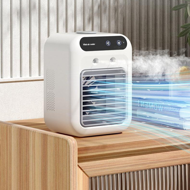 Portable USB Air Cooler Fan with Mist - Personal Space Cooler