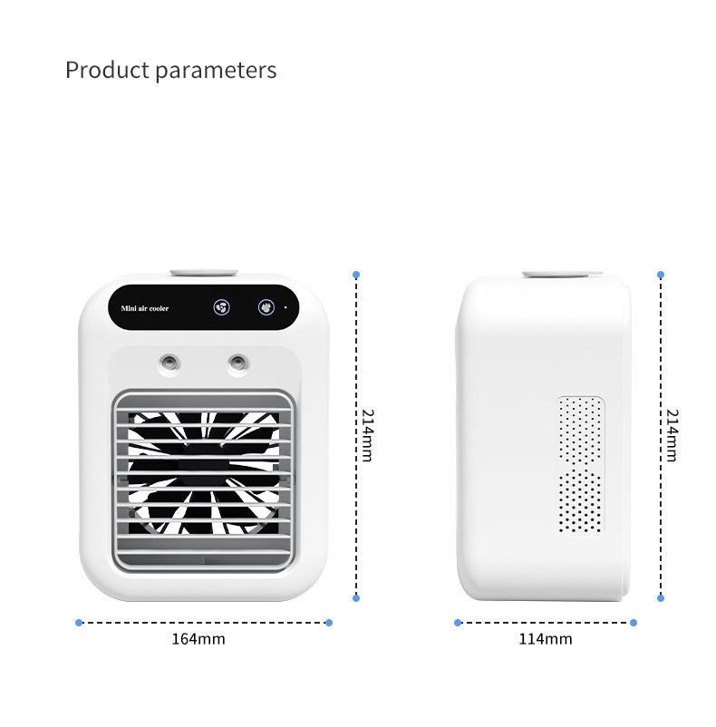 Portable USB Air Cooler Fan with Mist - Personal Space Cooler