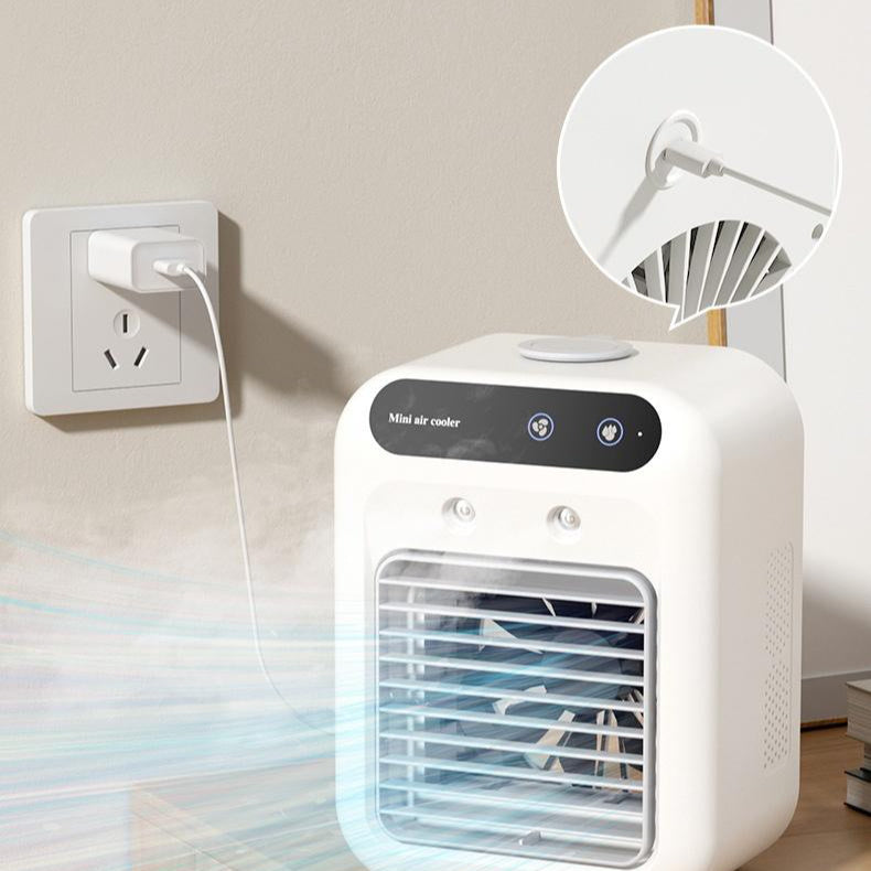 Portable USB Air Cooler Fan with Mist - Personal Space Cooler