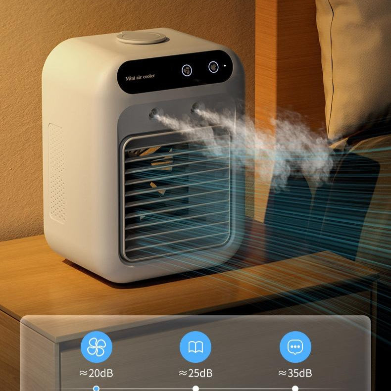 Portable USB Air Cooler Fan with Mist - Personal Space Cooler