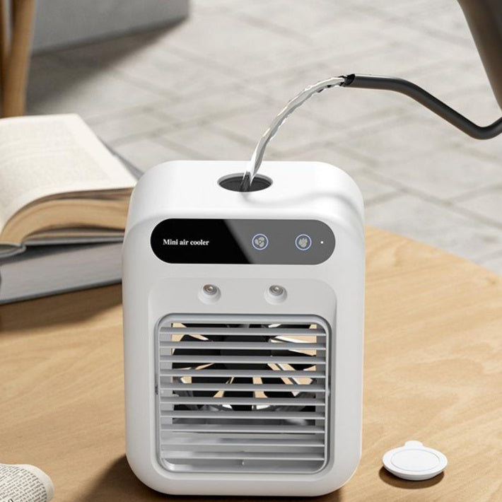 Portable USB Air Cooler Fan with Mist - Personal Space Cooler