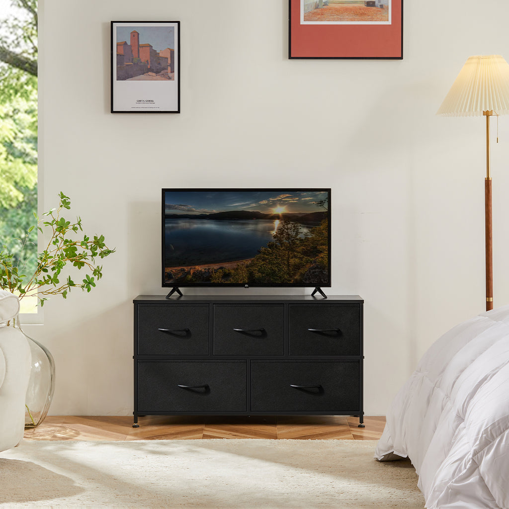 Tall Fabric Dresser with Drawers - Freestanding Storage Tower