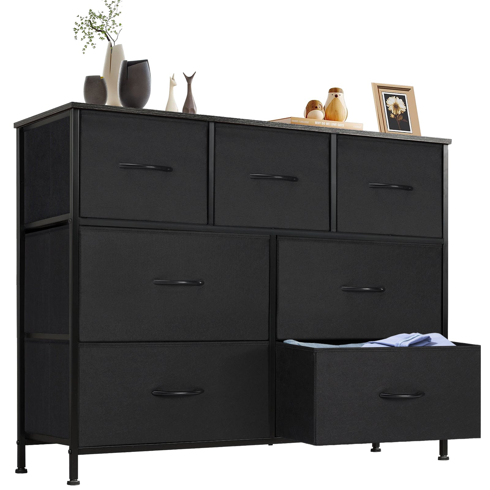 Tall Fabric Dresser with Drawers - Freestanding Storage Tower