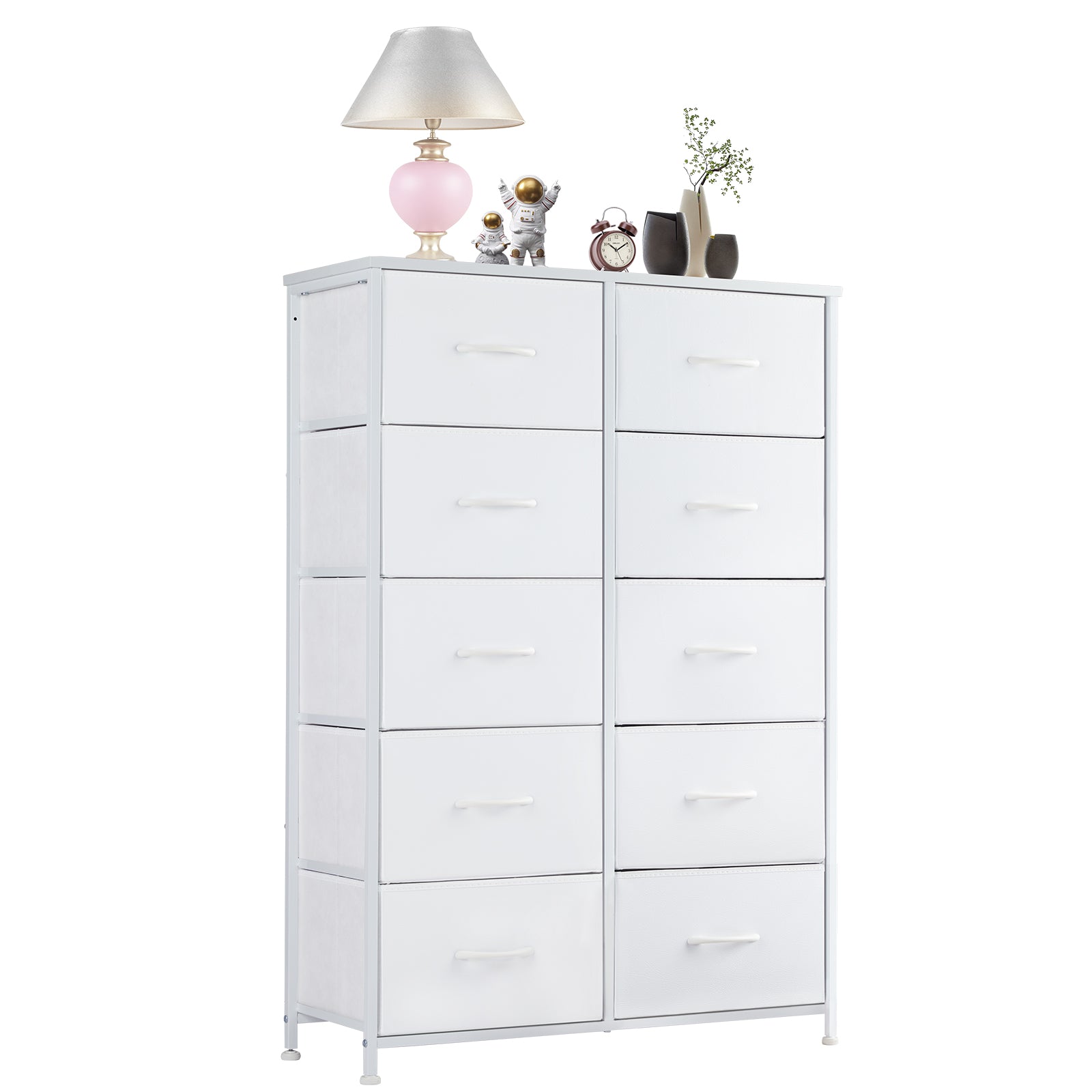 Tall Fabric Dresser with Drawers - Freestanding Storage Tower